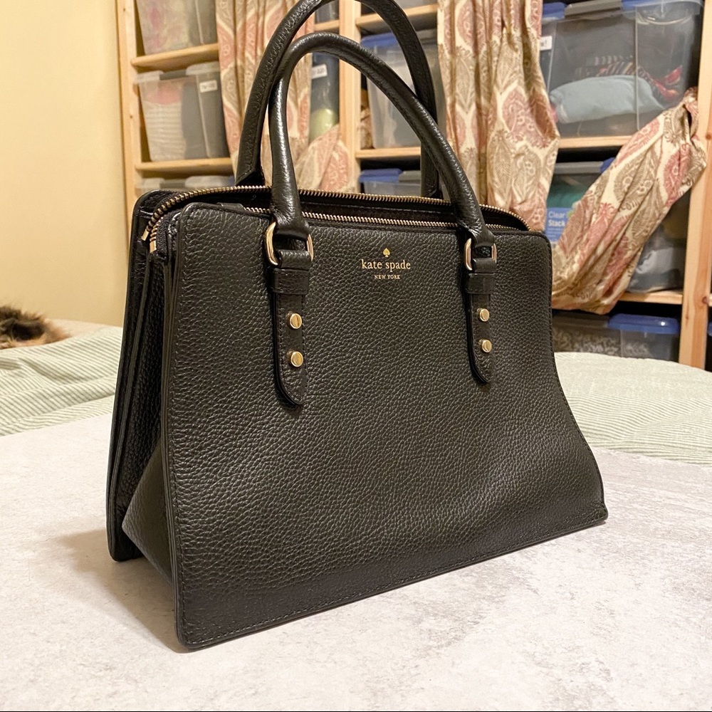 Kate Spade mulberry street Lise satchel Blk/brown - Picture 10 of 13